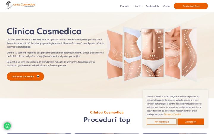 Zrzut ekranu clinicacosmedica.ro
