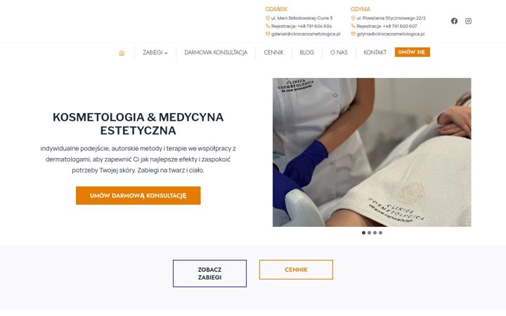 Екранна снимка на clinicacosmetologicagdynia.pl