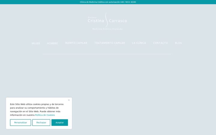 Screenshot of clinicacristinacarrasco.es