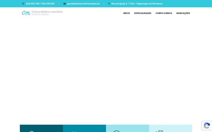 Posnetek zaslona clinicacristinamatias.pt