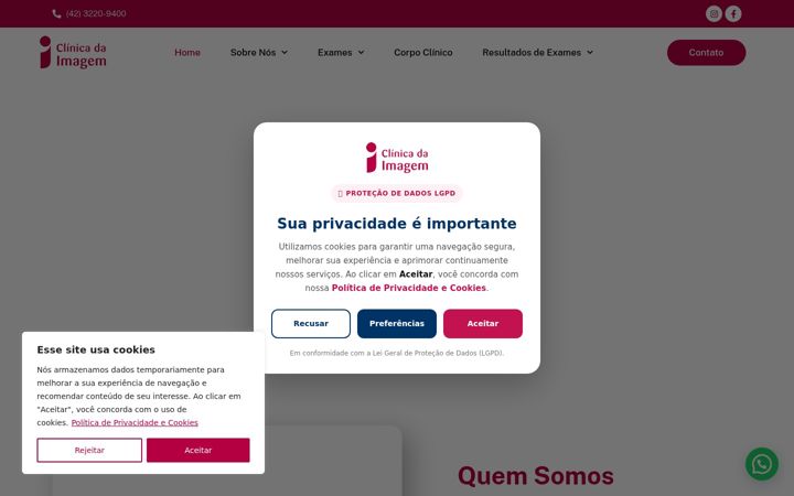 Screenshot von clinicadaimagempg.com.br