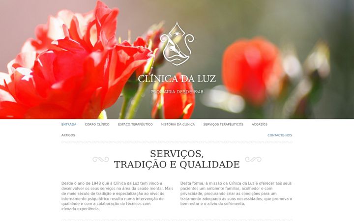 Ekrano kopija clinicadaluz.pt
