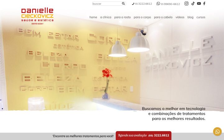 Screenshot von clinicadanielle.com.br