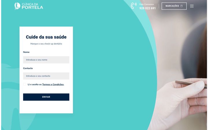 Ekrano kopija clinicadaportela.pt