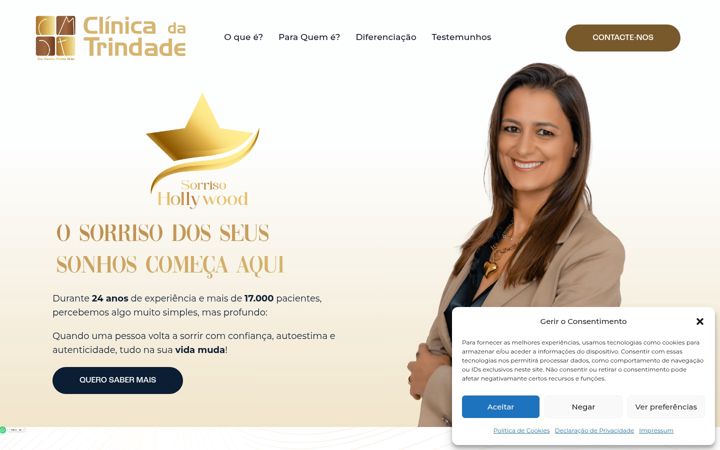 Screenshot of clinicadatrindade.com