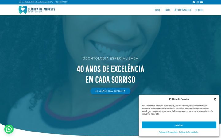 Screenshot von clinicadeandreis.com.br