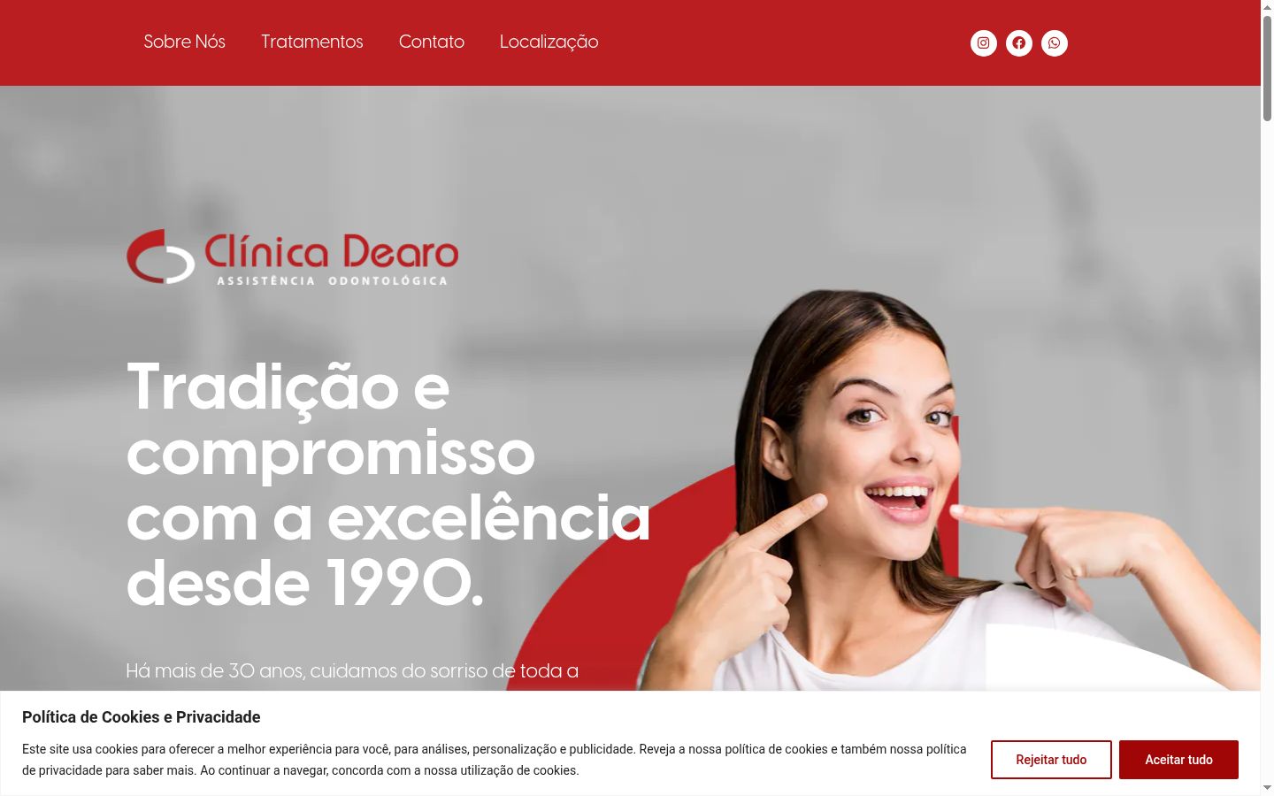 Screenshot del banner di consenso mostrato prima di qualsiasi interazione