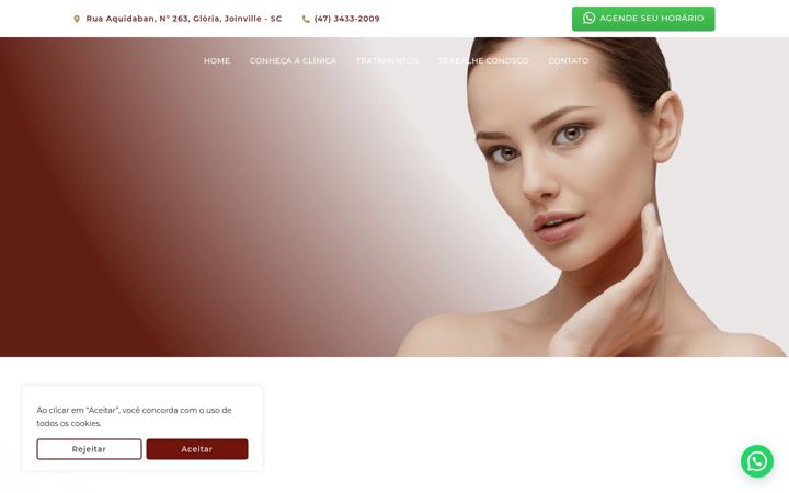 Screenshot of clinicadeesteticajoinville.com.br