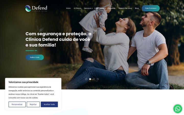 Screenshot von clinicadefend.com.br
