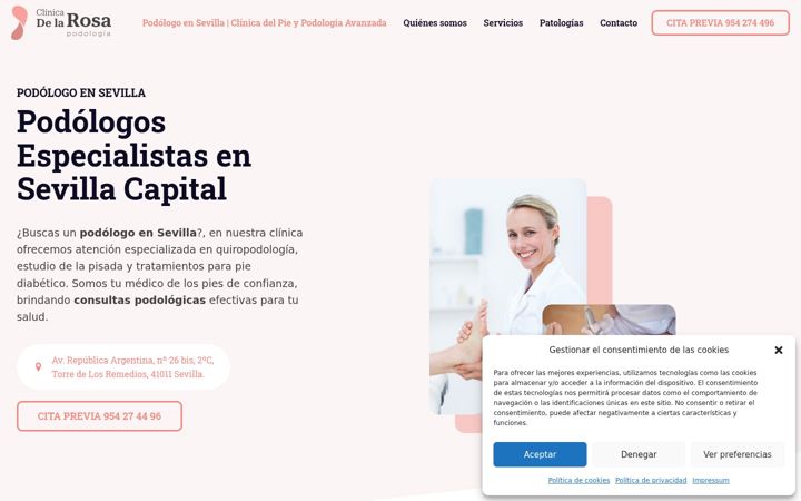 Screenshot of clinicadelarosa.es