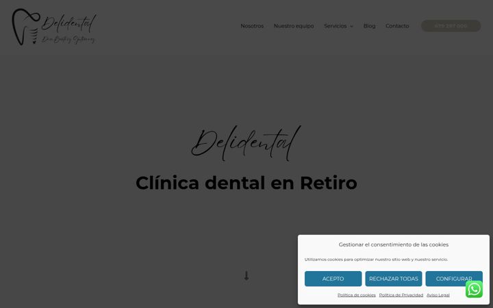 Captura de ecrã de clinicadelidental.es