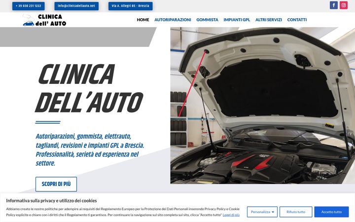 Captură de ecran a clinicadellauto.net
