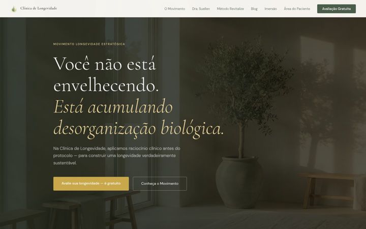 Screenshot of clinicadelongevidade.com.br