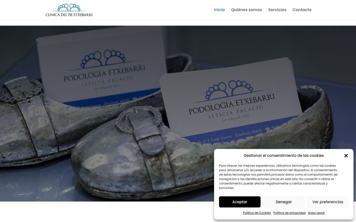 Screenshot of clinicadelpieetxebarri.com