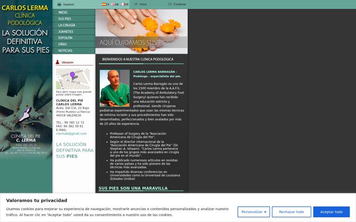 Screenshot of clinicadelpielerma.com