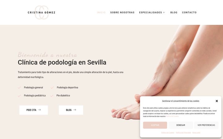 Screenshot of clinicadelpieolivares.com