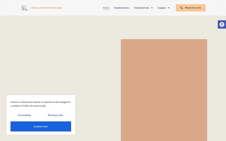 Screenshot of clinicadelpieponferrada.es