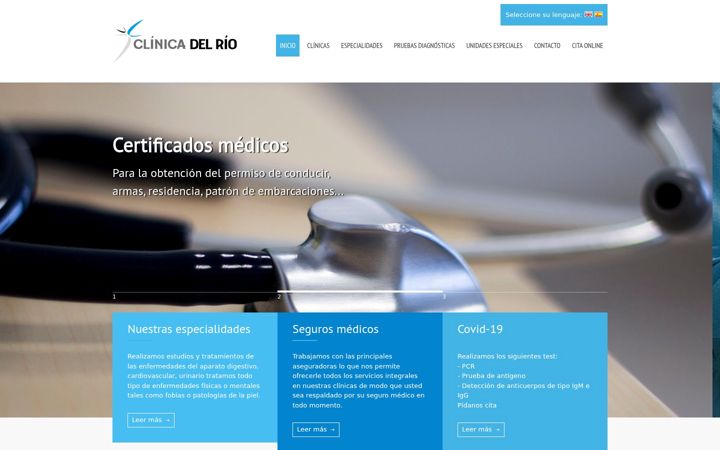 Screenshot of clinicadelrio.com