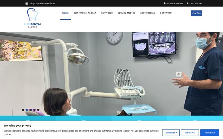 Screenshot ta' clinicadental-alcala.es