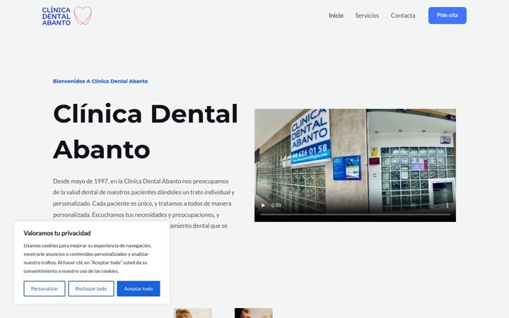 Screenshot of clinicadentalabanto.com