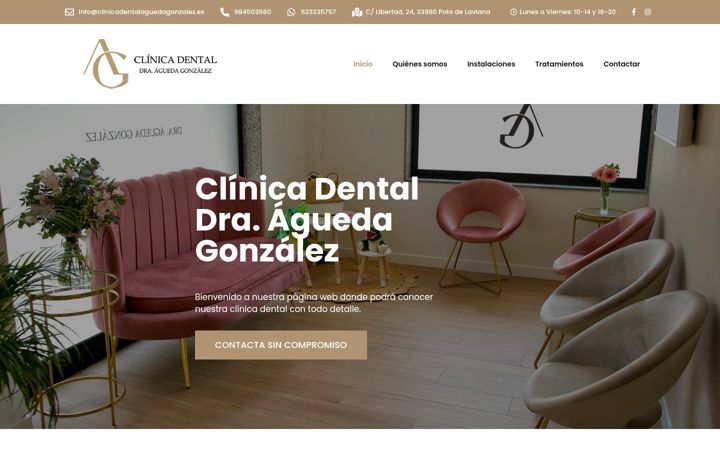Screenshot of clinicadentalaguedagonzalez.es