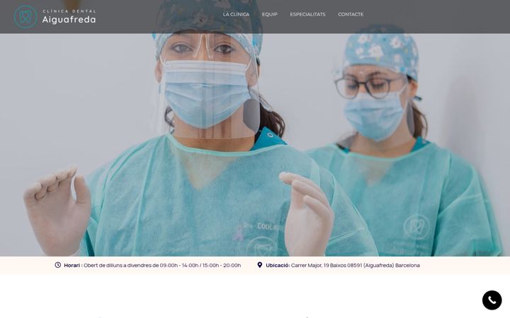 Snimka zaslona za clinicadentalaiguafreda.com