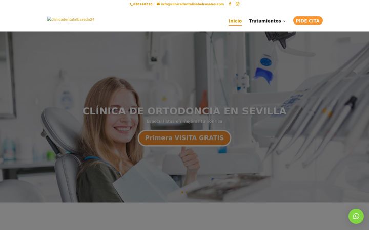 Screenshot του clinicadentalalbareda24.es