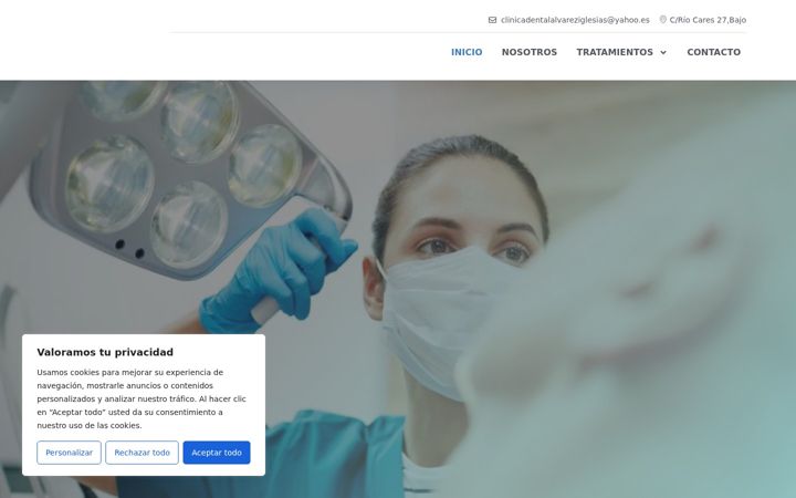 Screenshot of clinicadentalalvareziglesias.com