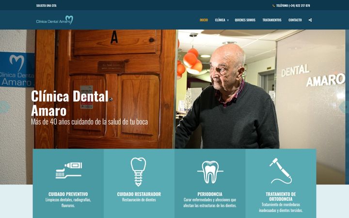 Screenshot von clinicadentalamaro.com