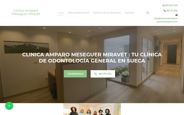 Screenshot ta' clinicadentalamparomeseguer.com