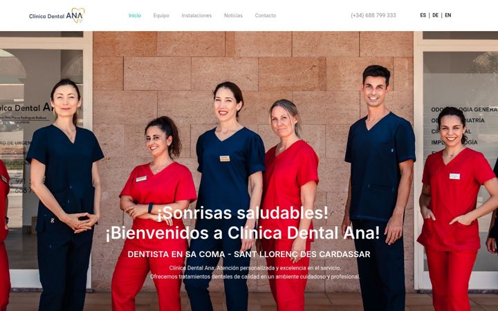 Screenshot of clinicadentalana.es