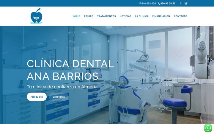 Screenshot of clinicadentalanabarrios.com