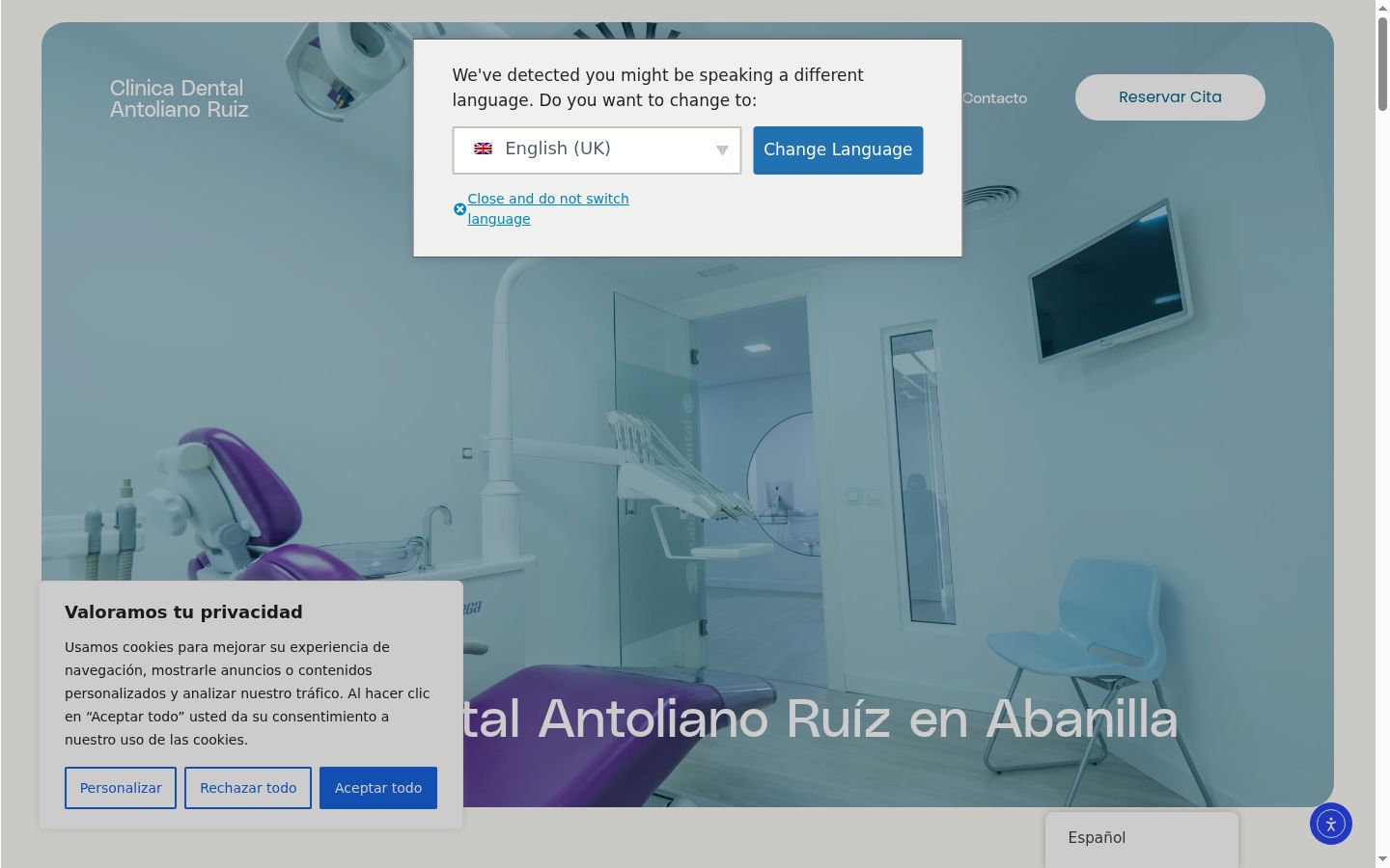 Sutikimo reklamjuostės, rodytos prieš bet kokią sąveiką, ekrano kopija