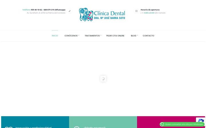 Screenshot of clinicadentalbarrasoto.com