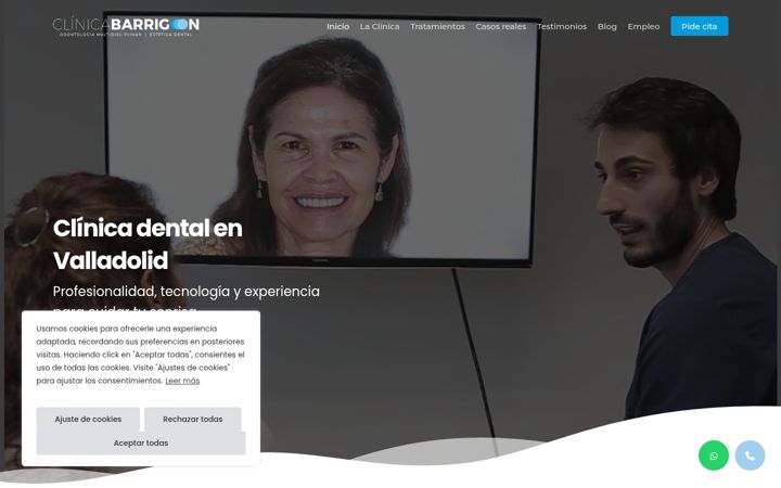 Captură de ecran a clinicadentalbarrigon.es