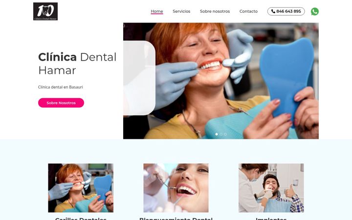 Screenshot of clinicadentalbasauri.com.es