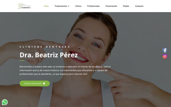 Screenshot of clinicadentalbeatrizperez.es