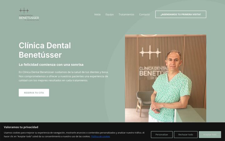 Screenshot of clinicadentalbenetusser.com