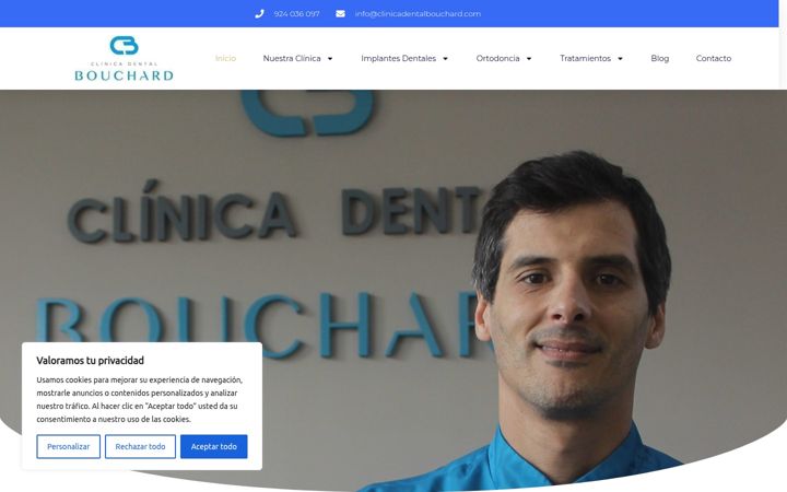 Screenshot of clinicadentalbouchard.com