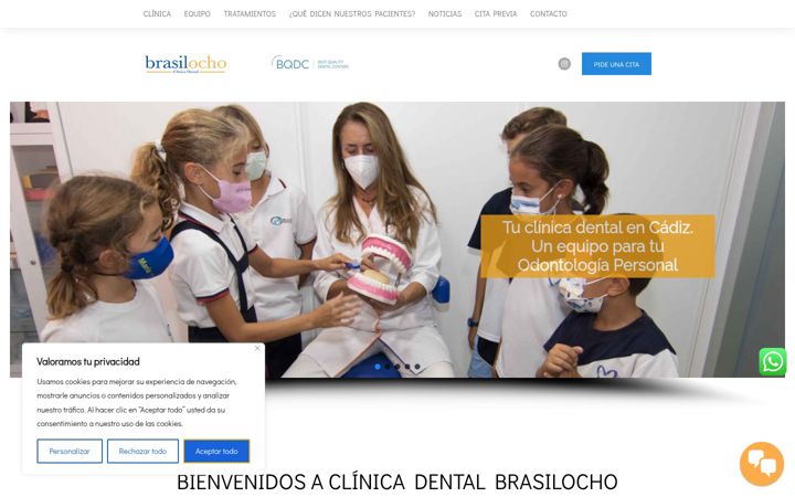 Captură de ecran a clinicadentalbrasilocho.es