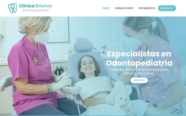 Screenshot of clinicadentalbriones.es