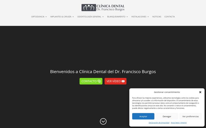 Screenshot of clinicadentalburgos.com