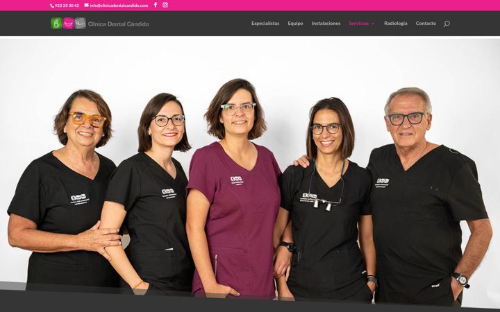 Snimka zaslona za clinicadentalcandido.com