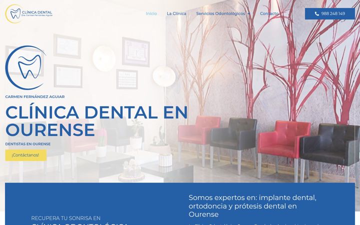 Screenshot of clinicadentalcarmenaguiar.com