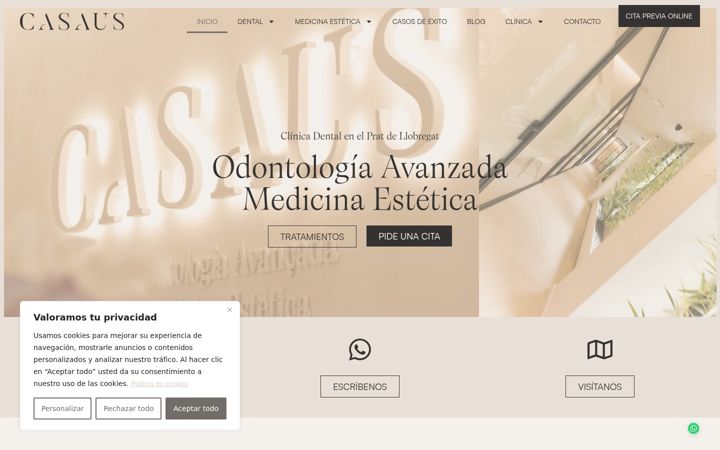 Screenshot of clinicadentalcasaus.com