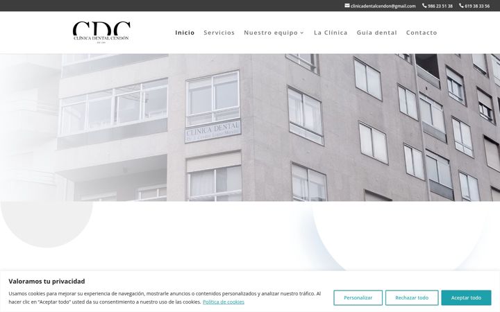 Screenshot of clinicadentalcendon.es