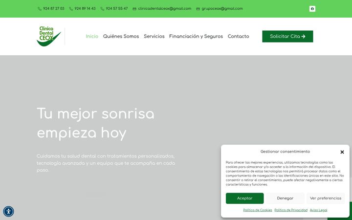 Screenshot of clinicadentalceox.es