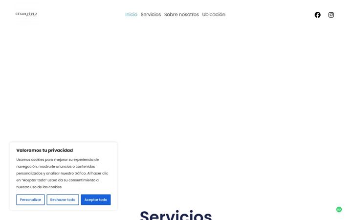 Screenshot of clinicadentalcesarperez.es