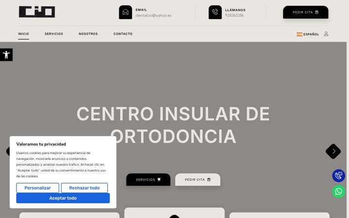 Screenshot of clinicadentalcio.com