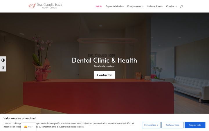 Screenshot of clinicadentalclaudiaisaza.com